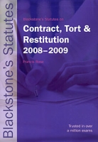 Blackstone's Statutes on Contract, Tort and Restitution 2008-2009 артикул 3550c.